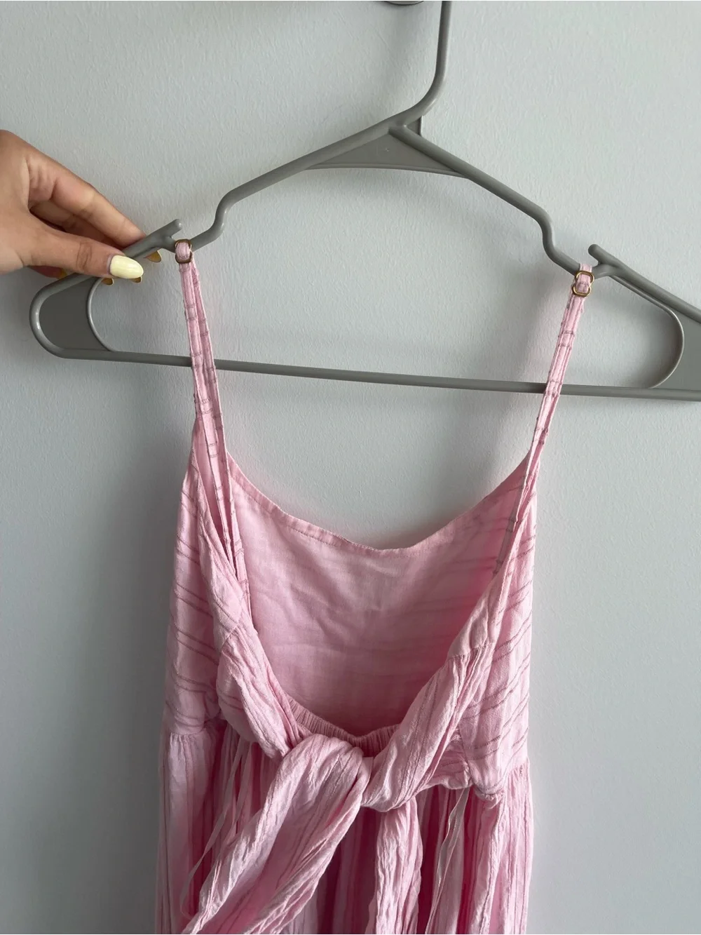 L*SPACE Santorini Light Pink Tie-Back Maxi Dress - Picture 5 of 8